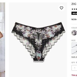 Zig Zag Zen Lace Cheeky (matching bra listed separately)